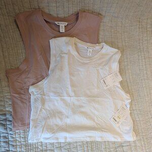 Set of Two - Athleta True Cotton Crop Tank